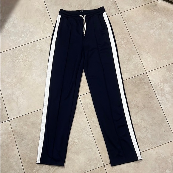GAP Blue and White Vintage Style Joggers with Elastic Waistband Size Small Tall - Picture 1 of 9